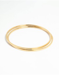 Lovisa - Waterproof Gold Plated Stainless Steel Clean Bangles 2-Pack