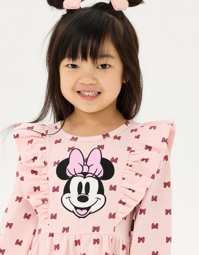 Rock Your Kid - Minnie Mouse Minnie Bow Long Sleeve Jersey Dress