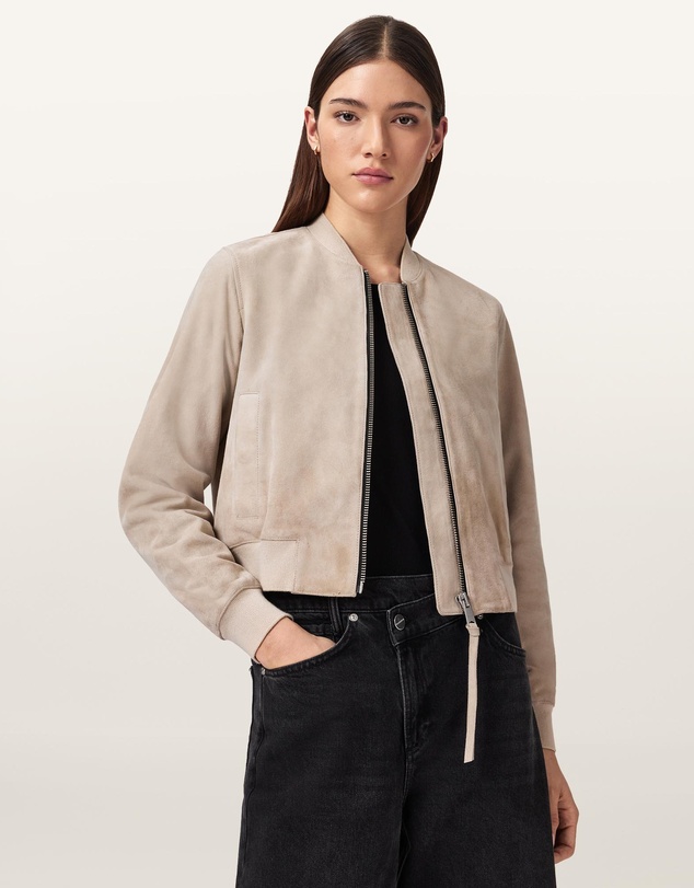 AllSaints - Orten Suede Bomber