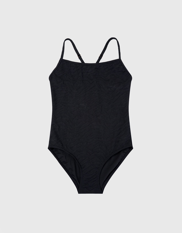 Aqua Blu Kids - Stepping Stones Black Active One Piece - Teens