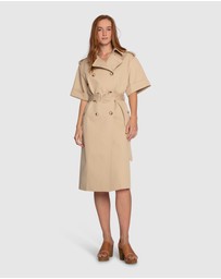 Belle & Bloom - Dust & Daring Short Sleeve Trench Style Dress