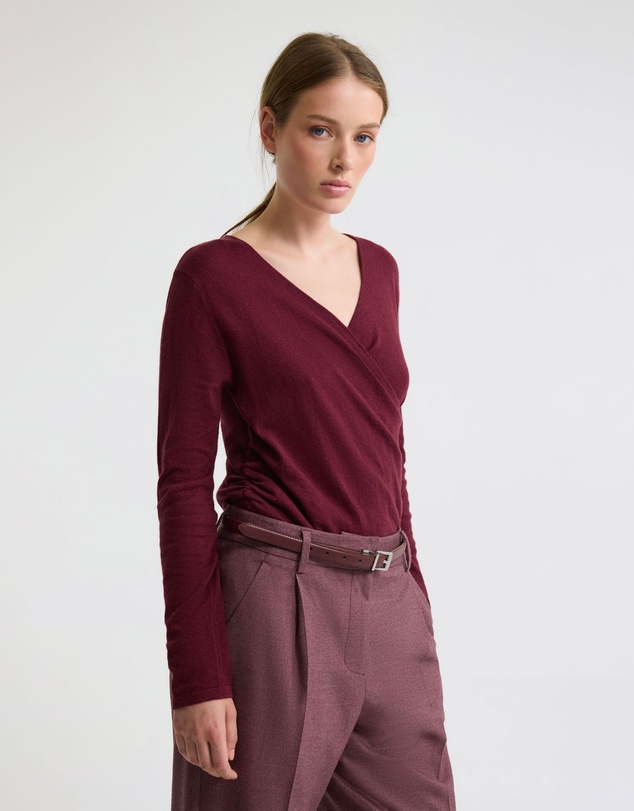 Oxford - Daria Wrap Front Knitted Top