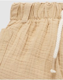 Purebaby - Crinkle Cotton Shorts -Kids-Babies