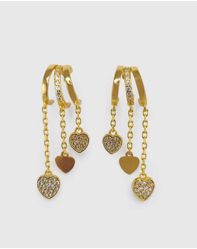 Izoa - Cara 3-in-1 Trio Huggie Earrings
