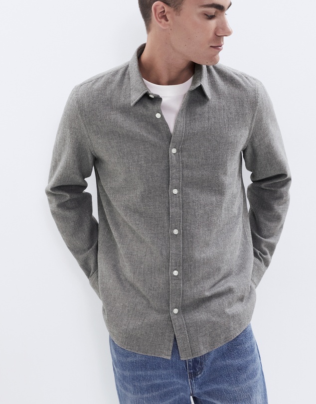 UNISON - Brushed Cotton L/S Regular Fit Shirt