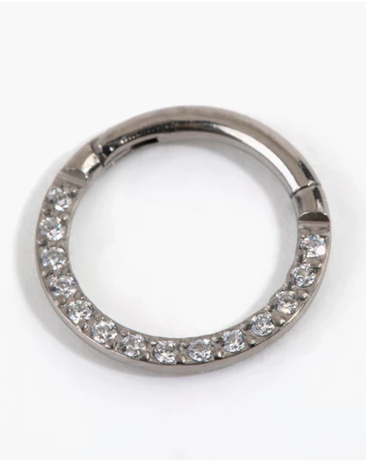 Lovisa - Titanium Cubic Zirconia Clicker Ring