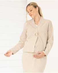 Angel Maternity - Taylor Maternity Winter Suit Jacket in Apricot