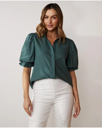 Atmos&Here - Dahlia Linen Blend Blouse