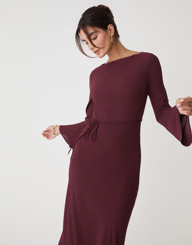 Forcast - Quinn Bias Tie Waist Dress