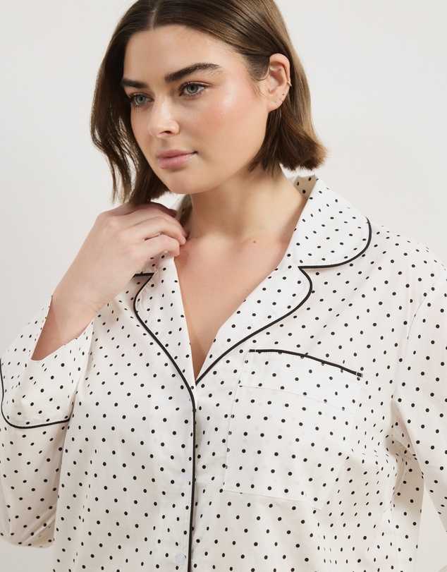 Atmos&Here Curvy - Riley Polka Dot Cotton PJ Set