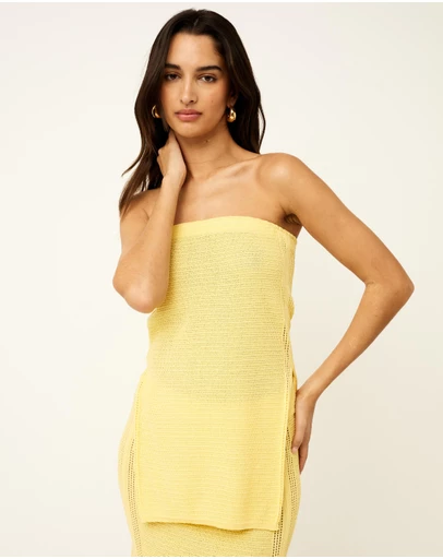Dazie - St Tropez Knit Strapless Top