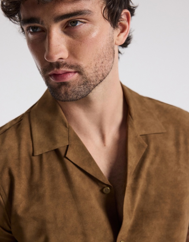 Calibre - Performance Cuban Collar Shirt Tan