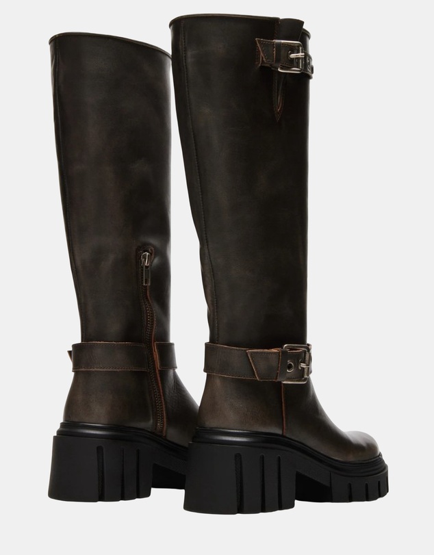 Steve Madden - Brigade Brown Distressed Boots