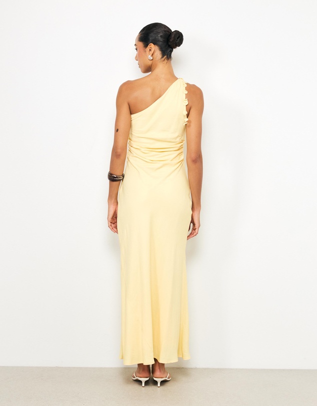 AERE - Ilaria Floral One Shoulder Maxi Dress