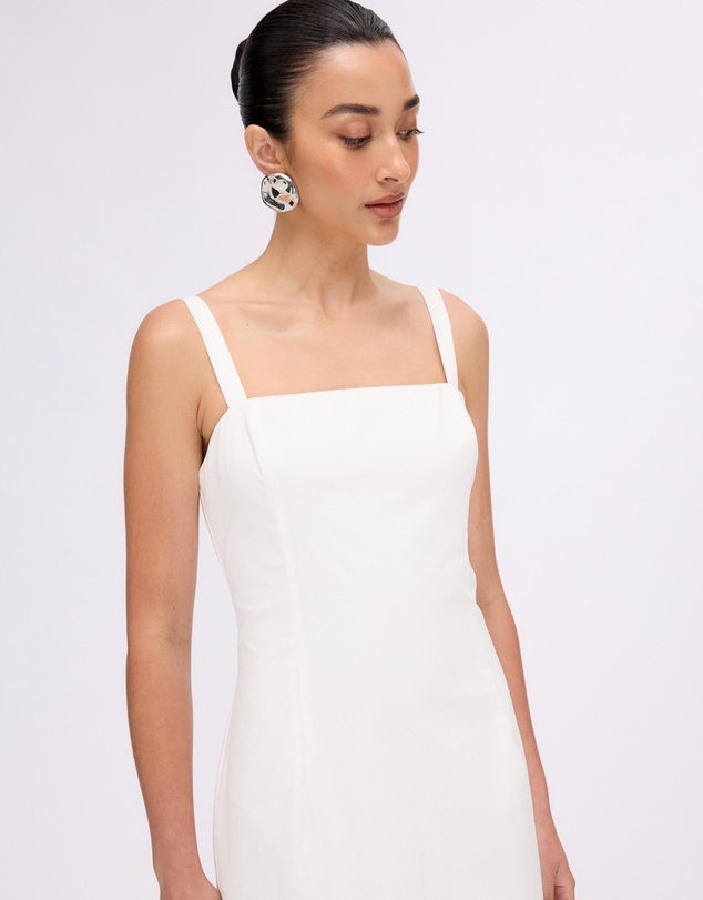 Revibe - Repaired Minima Esenciales Daphne Embroidered Midi Dress - AU 10