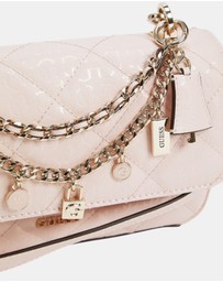 GUESS - Pink Libby Flap Crossbody Bag