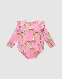 Rock Your Baby - Let The Good Times Roll Long Sleeve Frill Bubble Bodysuit