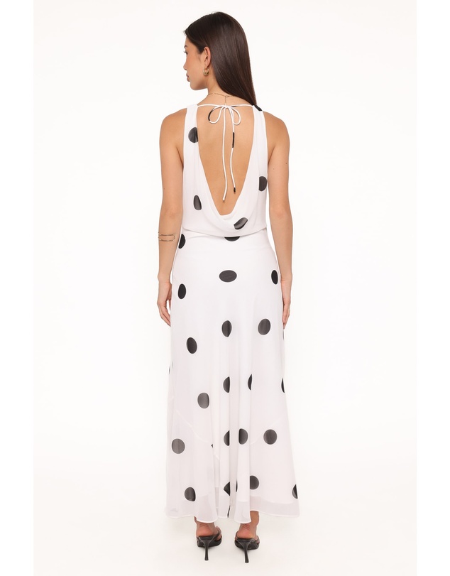 Petal & Pup - Collette Maxi Dress - White Polka Dot