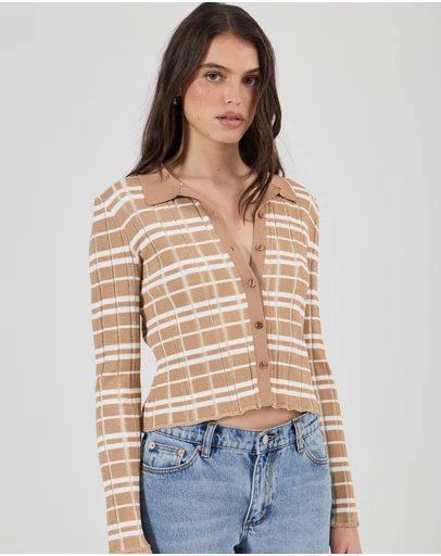 Rolla's - Daybreak Knit Top Check