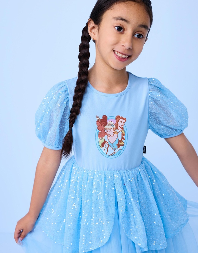Rock Your Kid - Disney Princess Peplum Dress - ICONIC EXCLUSIVE