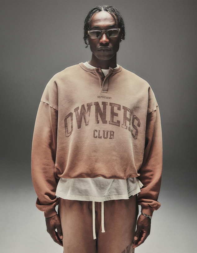 Represent - Owners Grandad Collar Sweatshirt