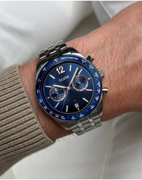 Cluse - Aravis Dual Timer Steel, Blue, Silver Colour