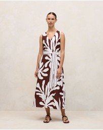 Trenery - Wakame Belted Tank Dress in Espresso