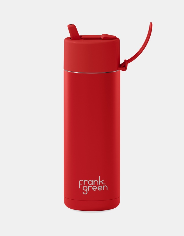 Frank Green - 20Oz Stainless Steel Ceramic Reusable Bottle With Flip Straw Lid
