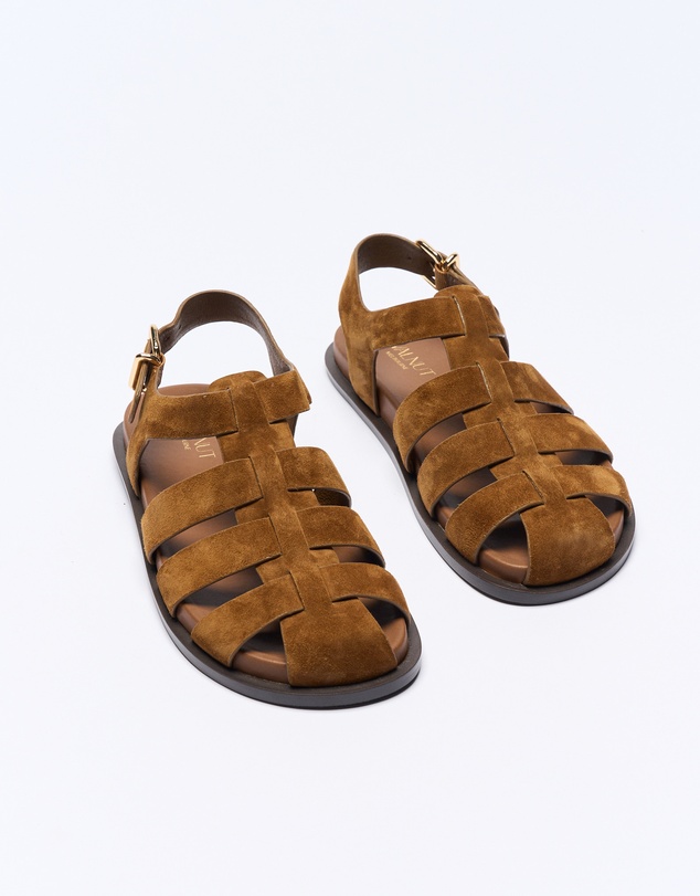 Walnut Melbourne - Hugo Leather Sandal