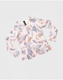 Aqua Blu Kids - Plumeria Long Sleeve Rash Vest Set - Kids