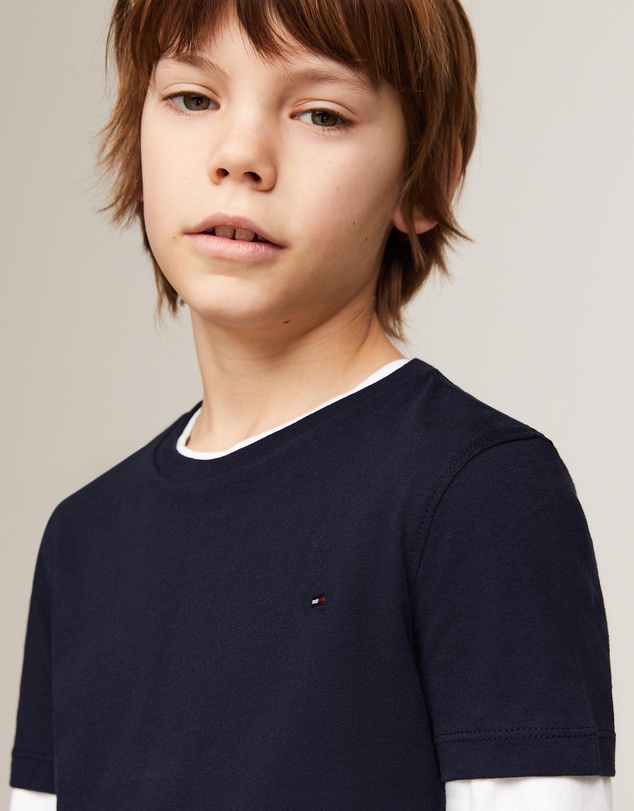 Tommy Hilfiger - Basic Crew Neck Short Sleeve Knit Tee - Teens