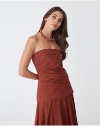 Forcast - Deb Cotton Strapless Tunic