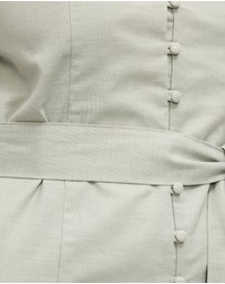 The Fated - Claudia Linen Blend Midi Dress