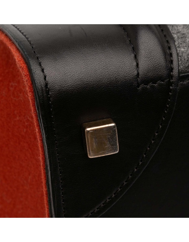 Pre-Loved by Azura Reborn - Pre-Loved Mini Tricolor Felt Wool and Calfskin Luggage Tote