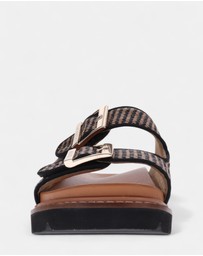 Mia Vita - Daisy Slide - Black Raffia