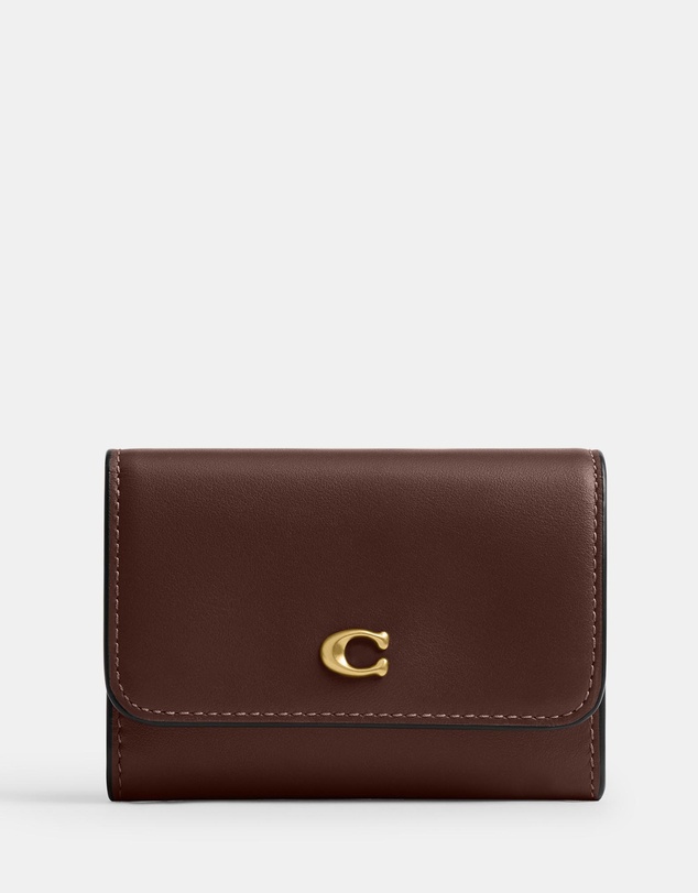 Coach - Refined Calf Leather Essential Flap Card Case