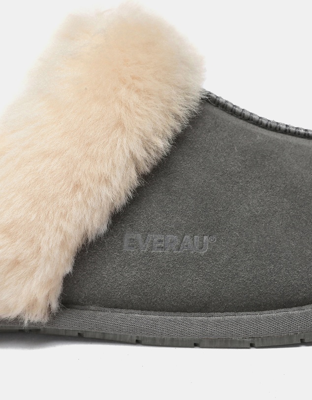 EVERAU - EverAU Ugg Rosa Slipper Suede Cow Suede Upper House Shoes