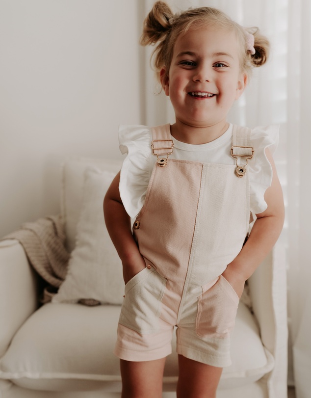 WITH LOVE FOR KIDS - Everett Short Denim Overalls - Babies - Kids