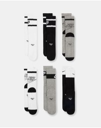 Nike - 6-Pack Cushioned Crew Socks - Teens