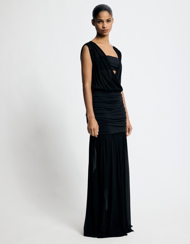 Lover - Zinnia Jersey And Georgette Maxi Dress