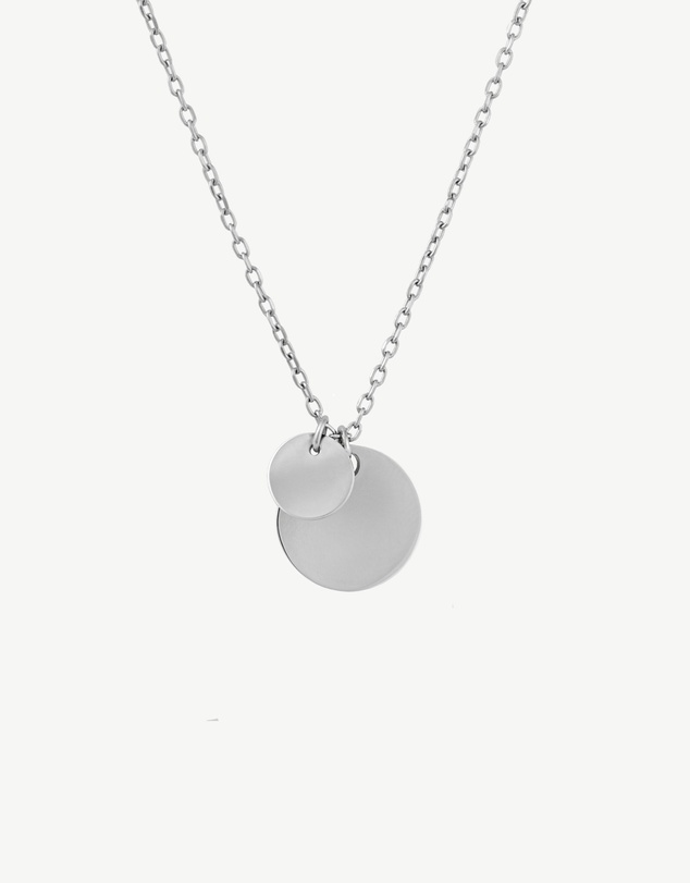 Zahar - Engravable Double Circle Pendant Necklace