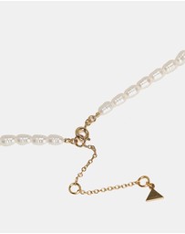 ALDO - Rachelle Gold Plated Heart Pearl Necklace