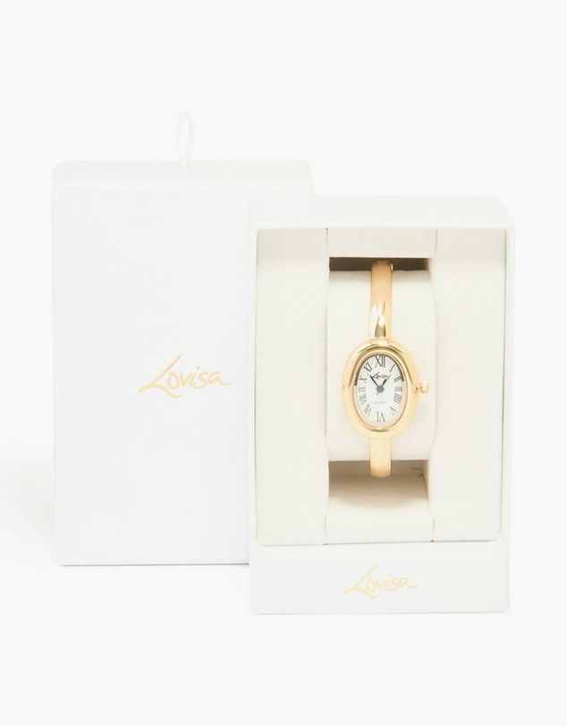 Lovisa - Gold Oval Bangle Watch