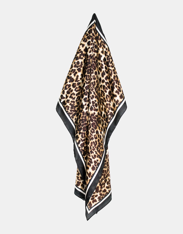 Morgan & Taylor - Veronica Hair Scarf in Leopard Print Brown