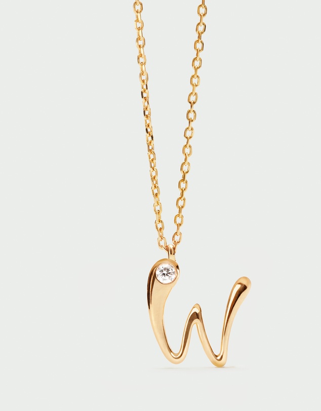 PDPAOLA - Initial 2026 W Pendant Necklace