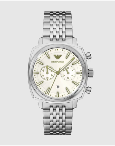 Emporio Armani - Silver Tone Chronograph Watch