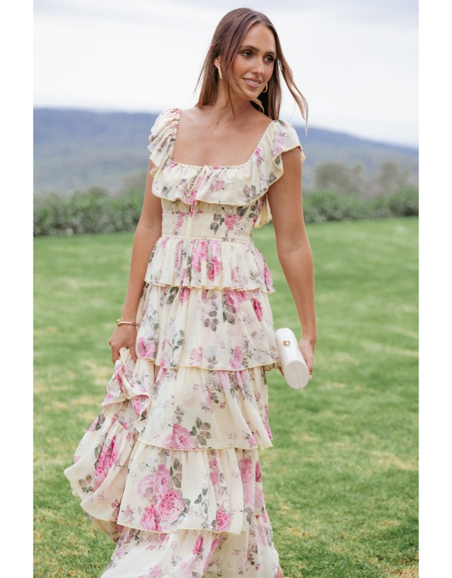 Petal & Pup - Belle Maxi Dress - Yellow Floral