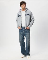 S Double - Cursive Zip Hoodie
