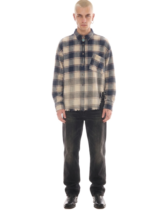 THE TALES - Cutaway Bleached Flannel Shirt