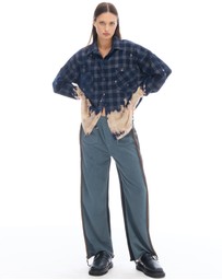 THE TALES - Bleached Check Cord Shirt